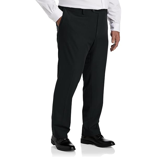 Oak Hill by DXL Men's Big and Tall Waist-Relaxer Pleated